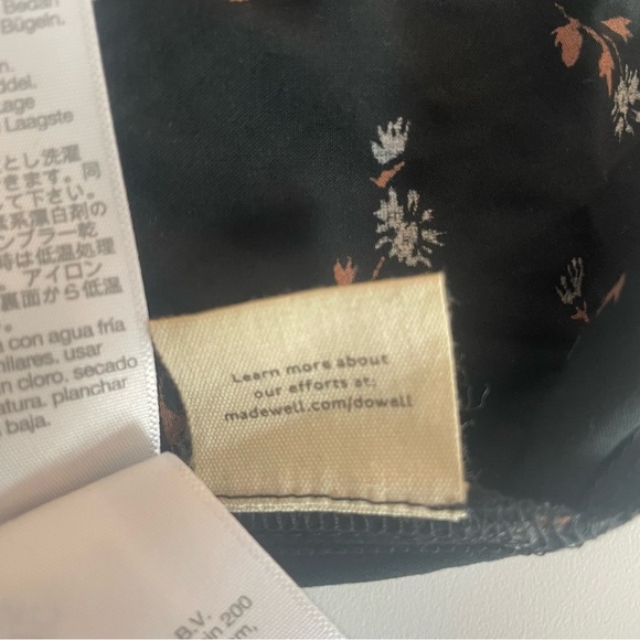 Madewell Challis Sophia Mini Dress in Black Woodland Floral 20424 - Picture 9 of 10